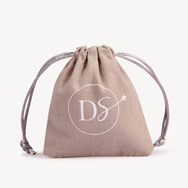 Sinicline Small Size Cotton and Linen Custom Logo Drawstring Bags